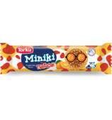 Печенье MINIKI с апельсиновым джемом, покрытое шоколадными гранулами. 94 гр.